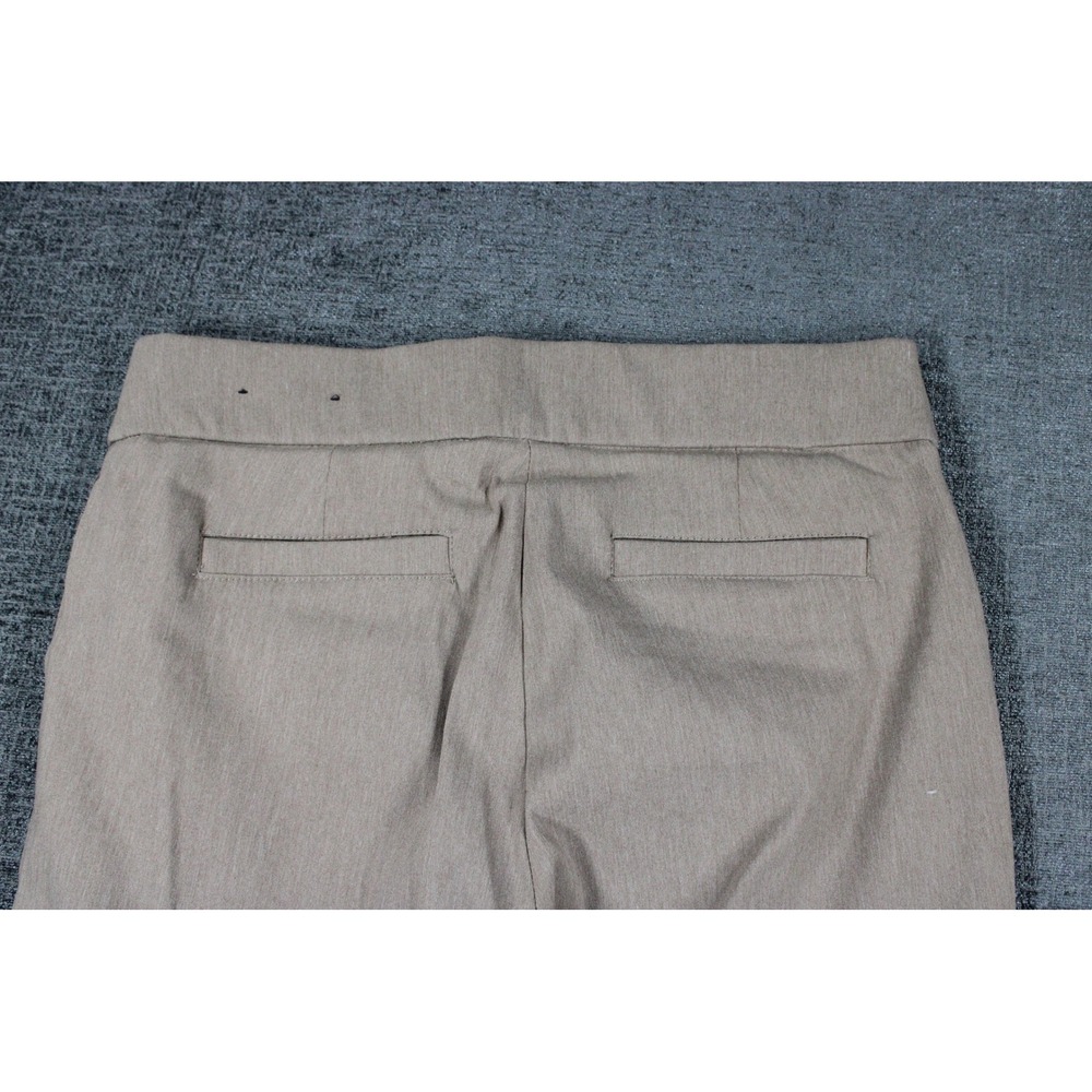 Kim Rogers Womens Tan Khaki Pull On Dress Pants Size 6 Short Straight Stretch